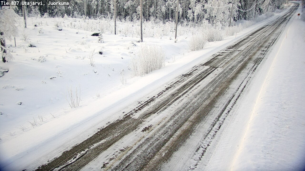 Weather Camera Image Road 837 Utajärvi, Juorkuna, Utajärvi, Pohjois-Pohjanmaa