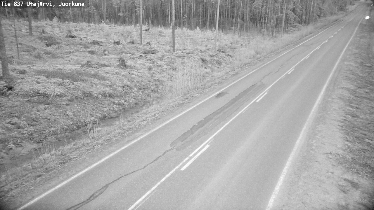 Weather Camera Image Road 837 Utajärvi, Juorkuna, Utajärvi, Pohjois-Pohjanmaa