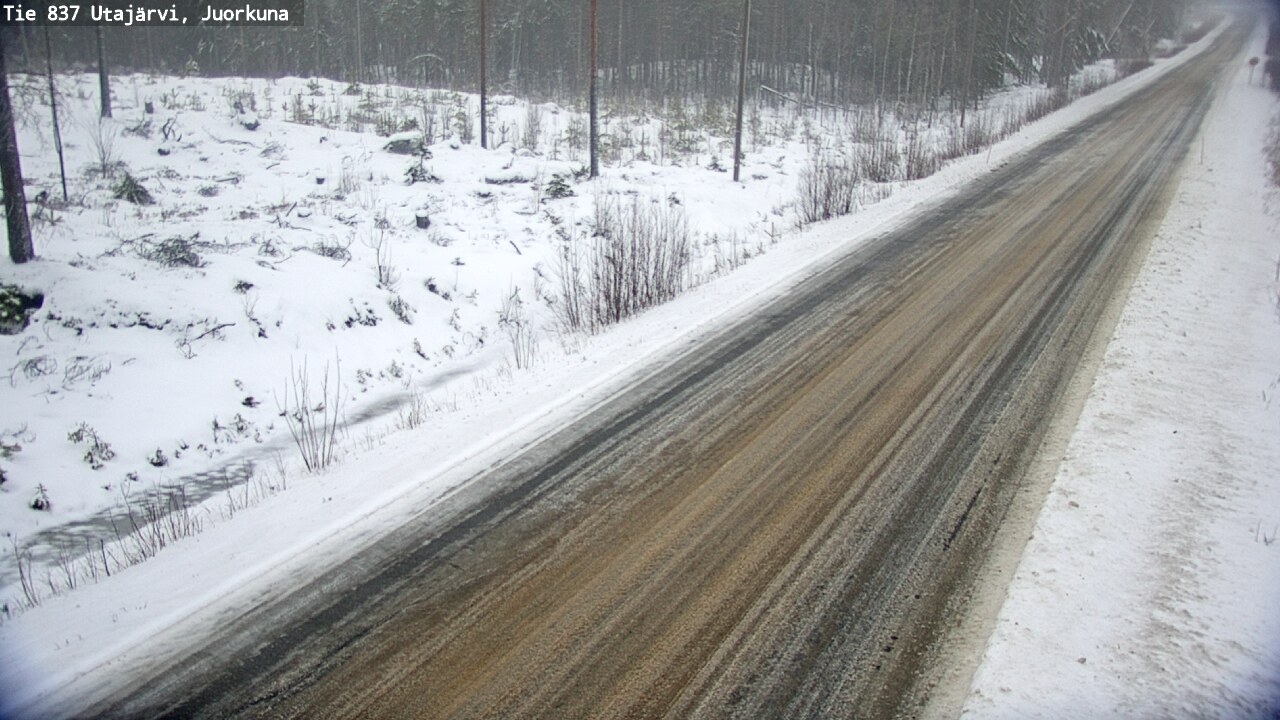 Weather Camera Image Väg 837 Utajärvi, Juorkuna, Utajärvi, Pohjois-Pohjanmaa