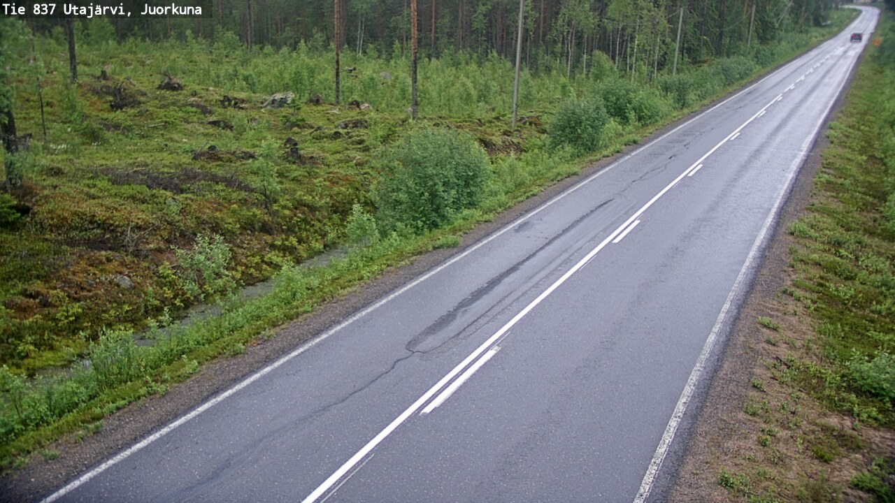 Weather Camera Image Väg 837 Utajärvi, Juorkuna, Utajärvi, Pohjois-Pohjanmaa