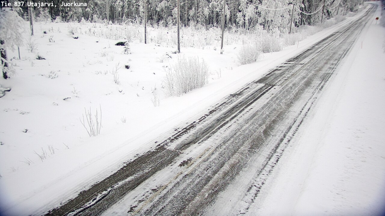 Weather Camera Image Road 837 Utajärvi, Juorkuna, Utajärvi, Pohjois-Pohjanmaa