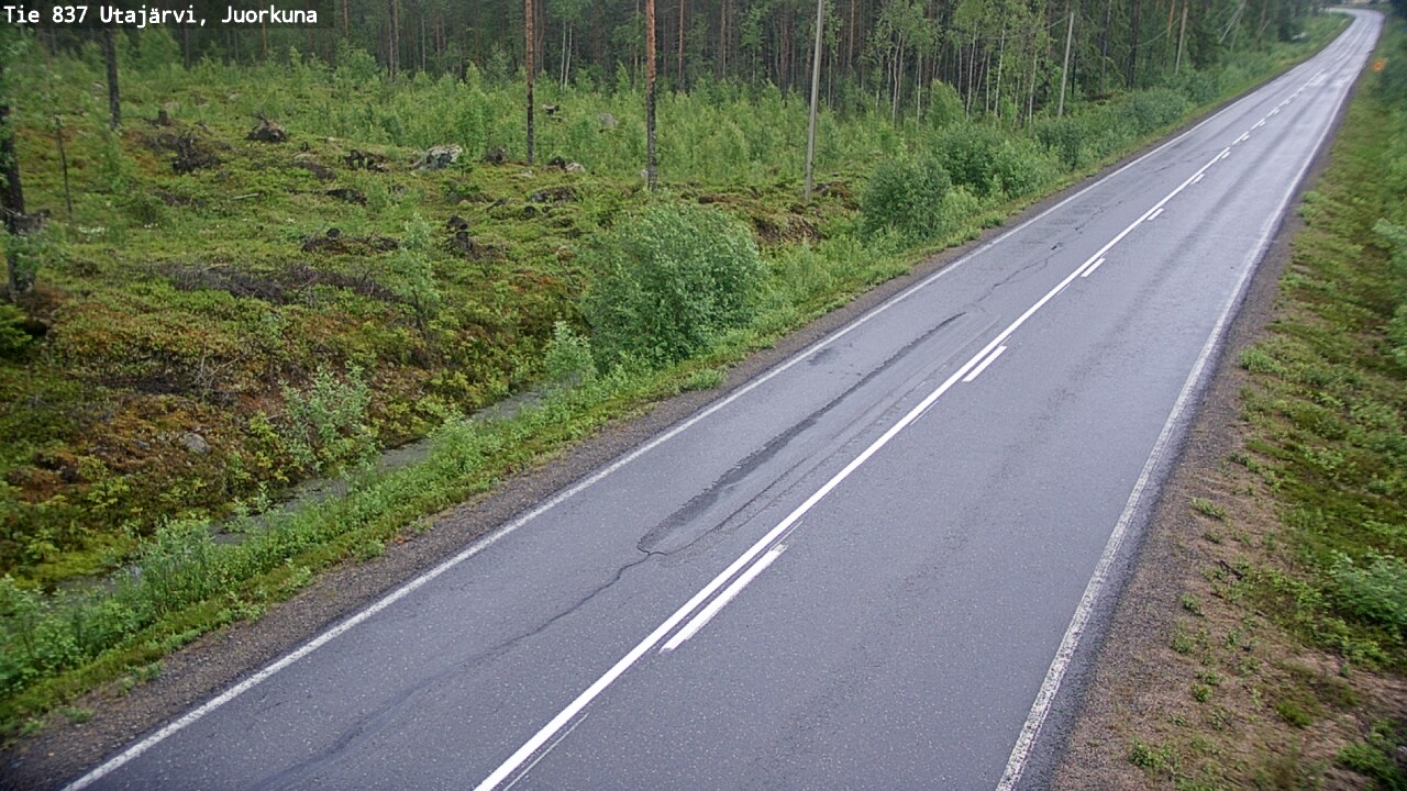 Weather Camera Image Road 837 Utajärvi, Juorkuna, Utajärvi, Pohjois-Pohjanmaa
