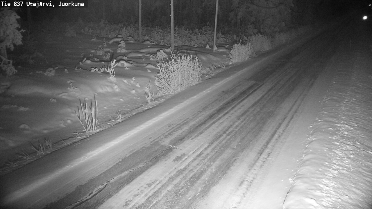 Weather Camera Image Road 837 Utajärvi, Juorkuna, Utajärvi, Pohjois-Pohjanmaa