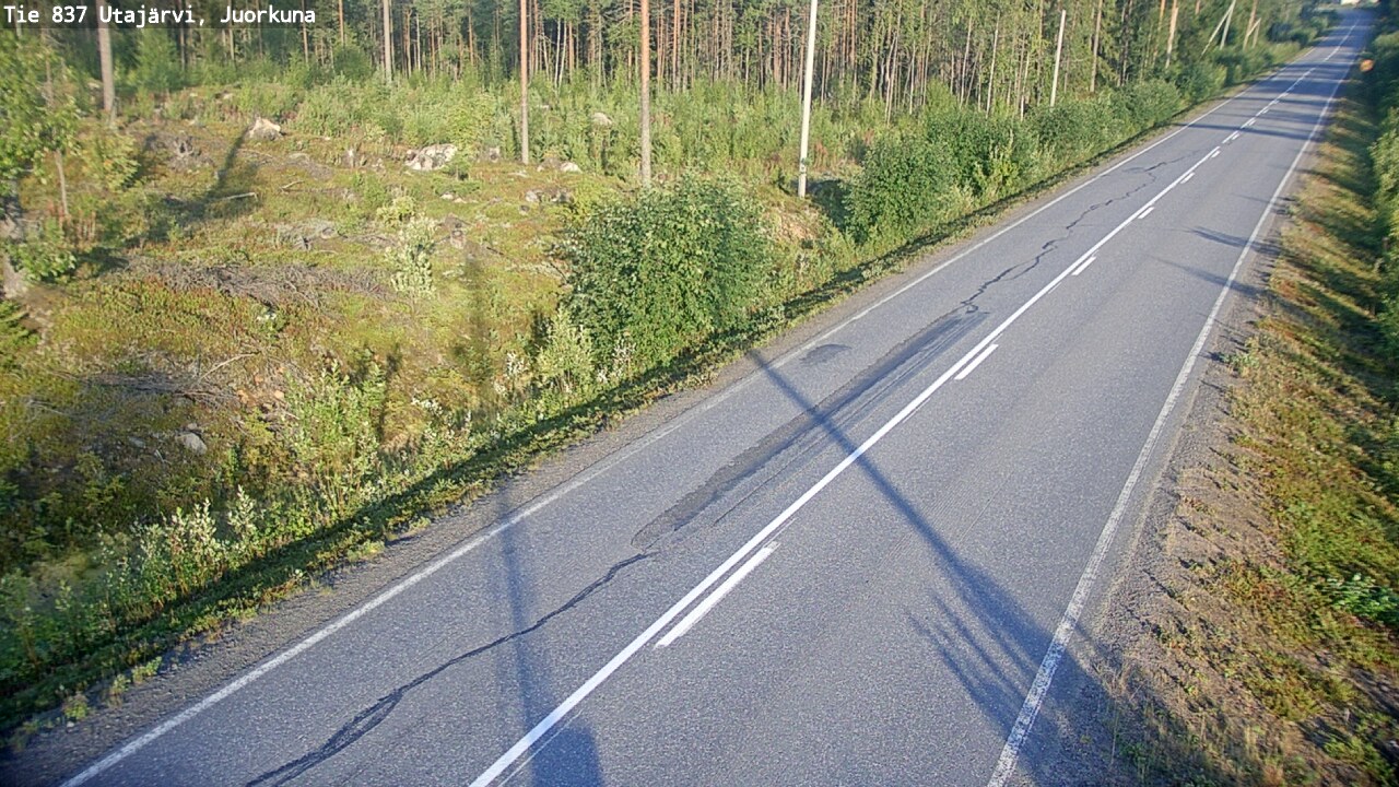 Weather Camera Image Road 837 Utajärvi, Juorkuna, Utajärvi, Pohjois-Pohjanmaa