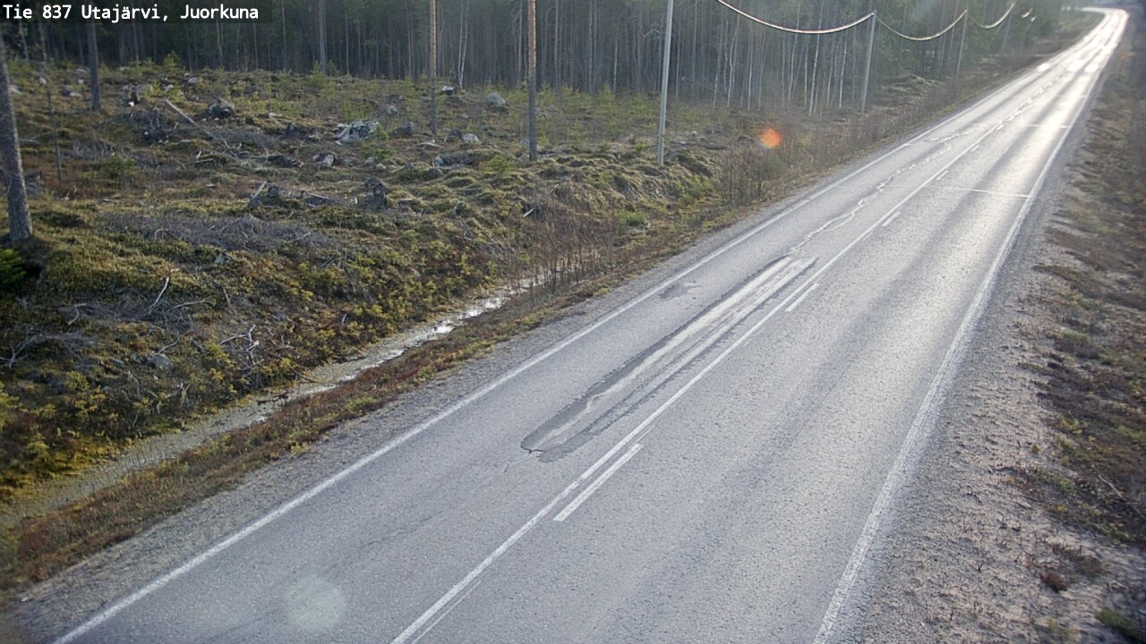 Weather Camera Image Väg 837 Utajärvi, Juorkuna, Utajärvi, Pohjois-Pohjanmaa