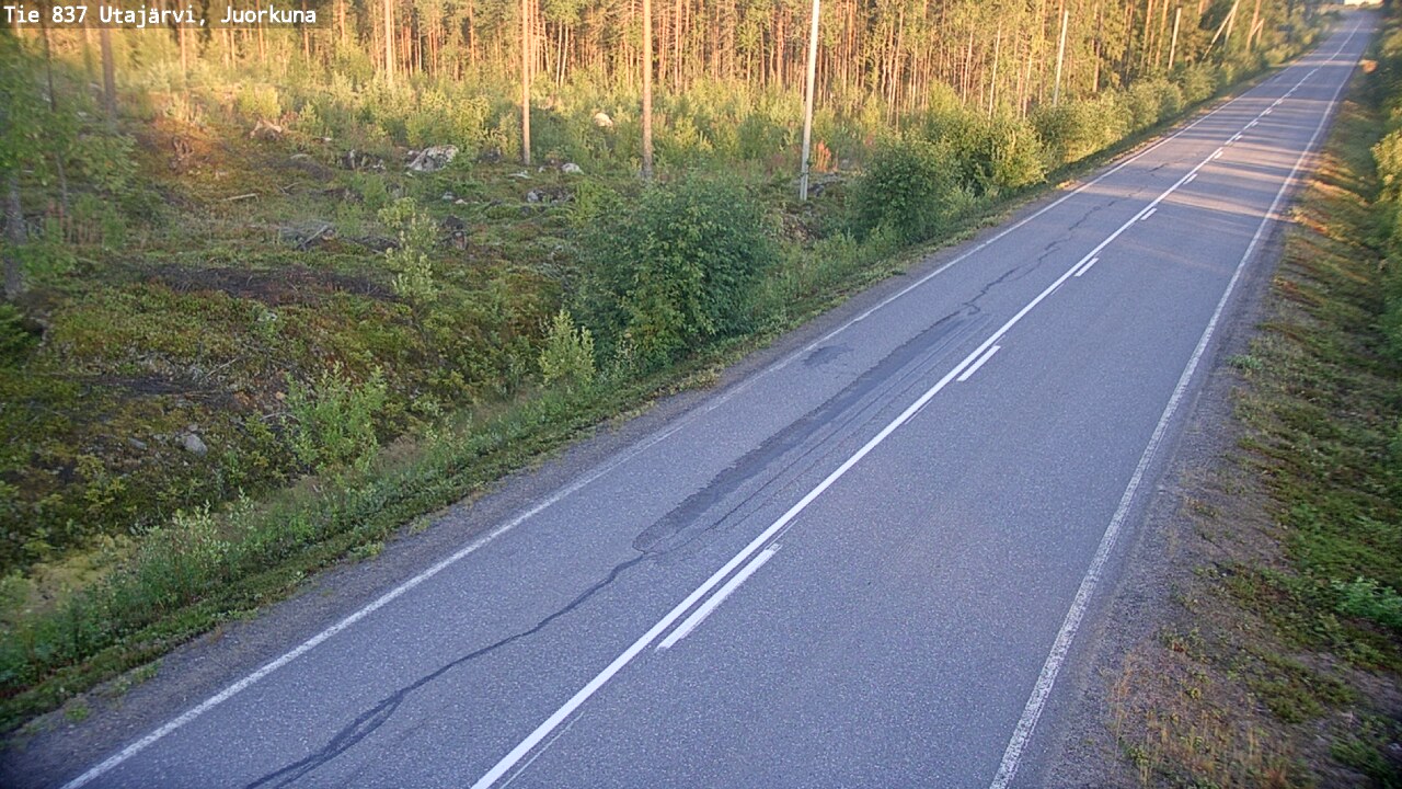 Weather Camera Image Road 837 Utajärvi, Juorkuna, Utajärvi, Pohjois-Pohjanmaa