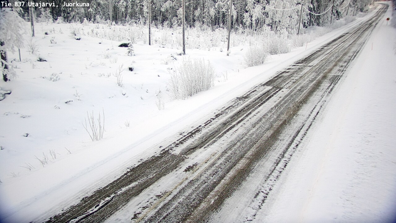 Weather Camera Image Road 837 Utajärvi, Juorkuna, Utajärvi, Pohjois-Pohjanmaa