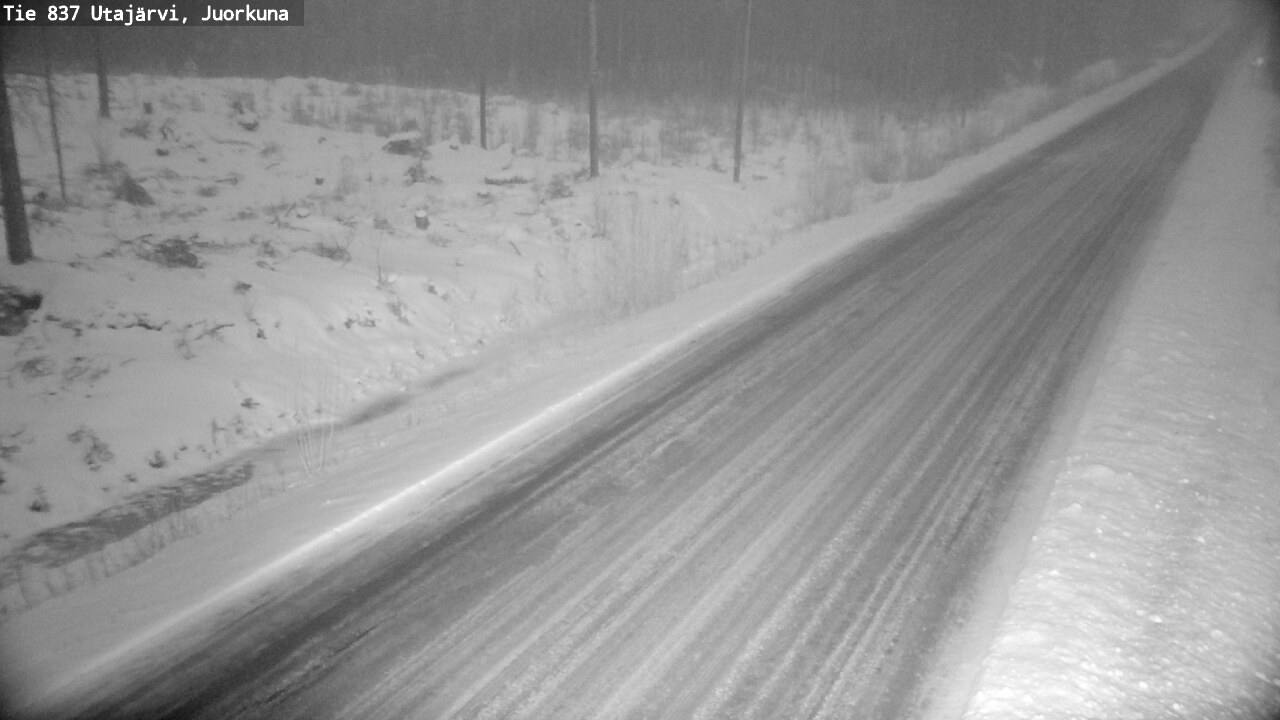 Weather Camera Image Väg 837 Utajärvi, Juorkuna, Utajärvi, Pohjois-Pohjanmaa