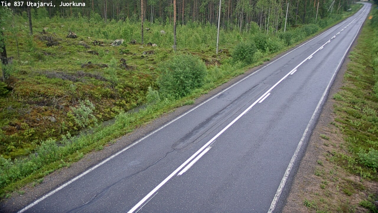 Weather Camera Image Road 837 Utajärvi, Juorkuna, Utajärvi, Pohjois-Pohjanmaa