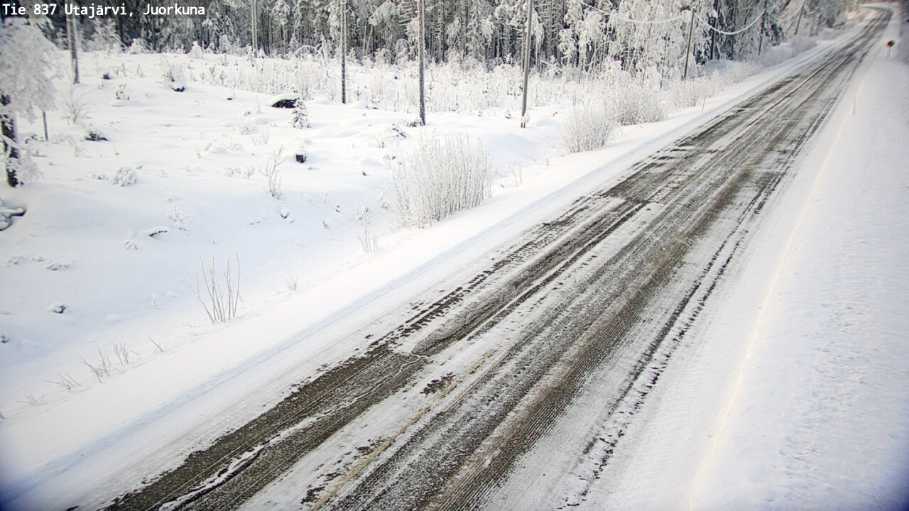Weather Camera Image Road 837 Utajärvi, Juorkuna, Utajärvi, Pohjois-Pohjanmaa