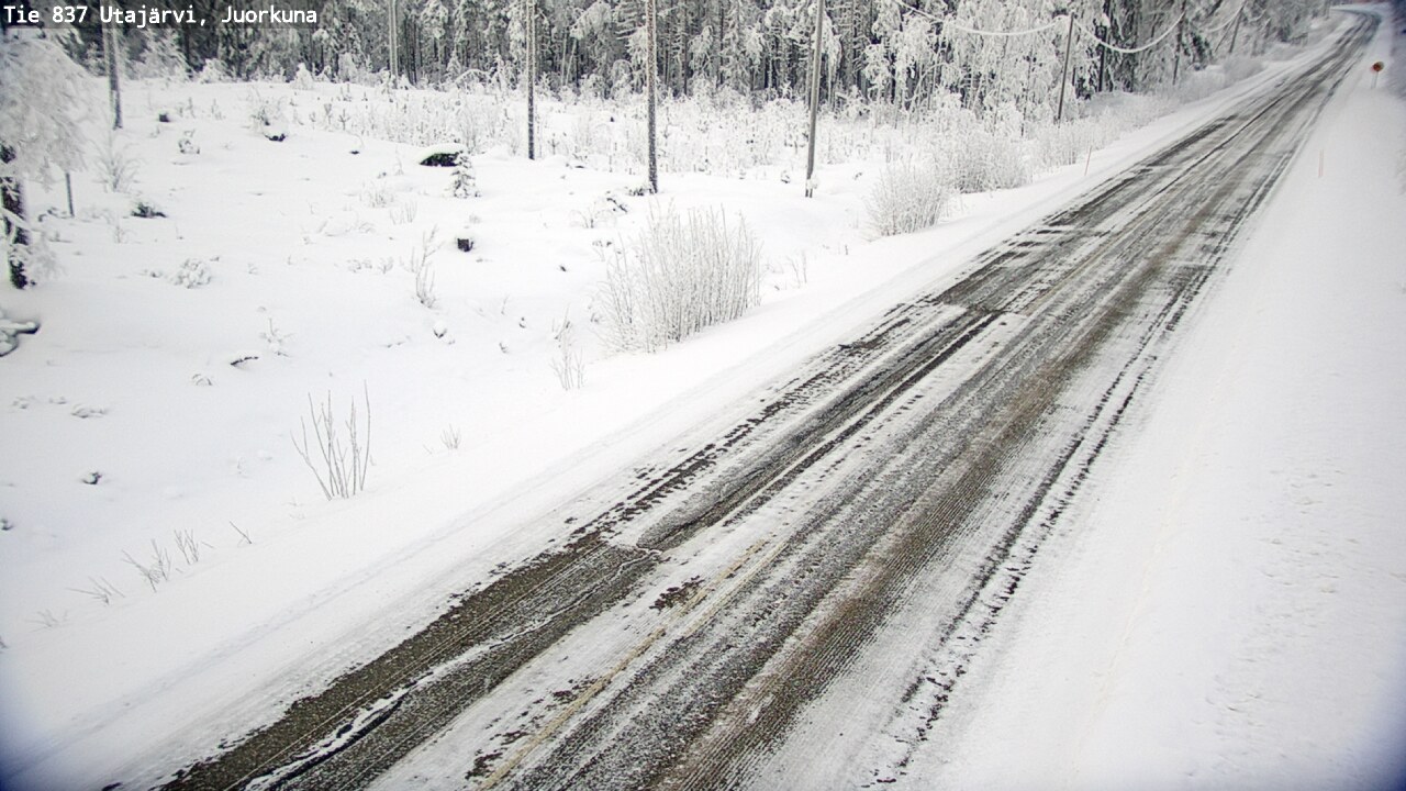 Weather Camera Image Road 837 Utajärvi, Juorkuna, Utajärvi, Pohjois-Pohjanmaa