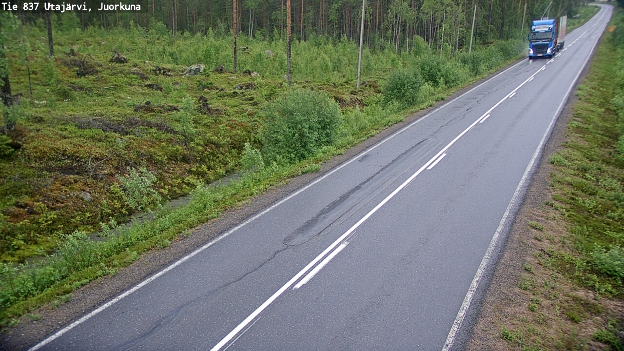 Weather Camera Image Road 837 Utajärvi, Juorkuna, Utajärvi, Pohjois-Pohjanmaa