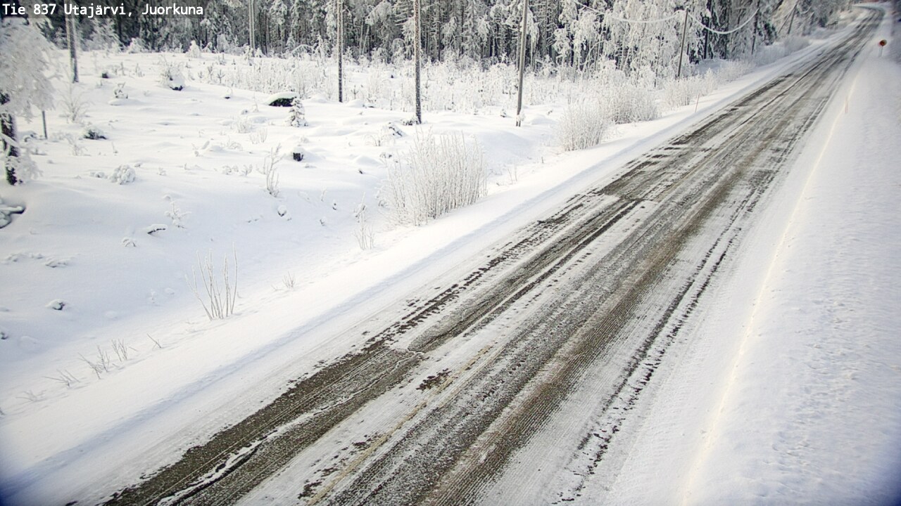 Weather Camera Image Road 837 Utajärvi, Juorkuna, Utajärvi, Pohjois-Pohjanmaa