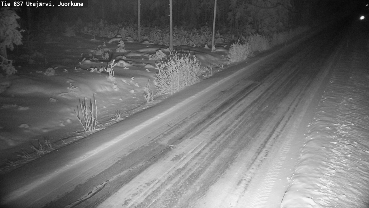Weather Camera Image Road 837 Utajärvi, Juorkuna, Utajärvi, Pohjois-Pohjanmaa