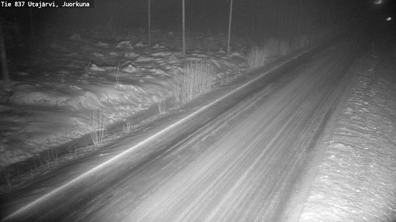 Weather Camera Image Väg 837 Utajärvi, Juorkuna, Utajärvi, Pohjois-Pohjanmaa