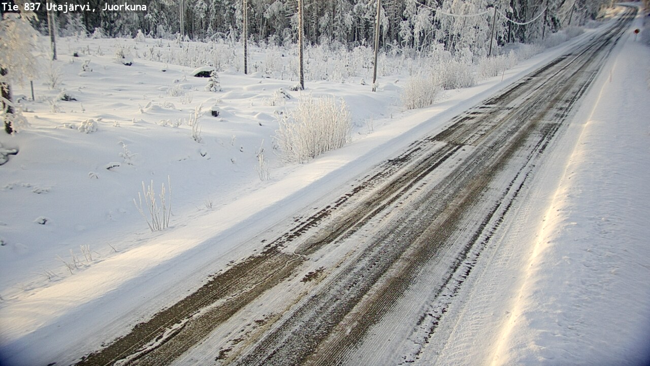 Weather Camera Image Road 837 Utajärvi, Juorkuna, Utajärvi, Pohjois-Pohjanmaa