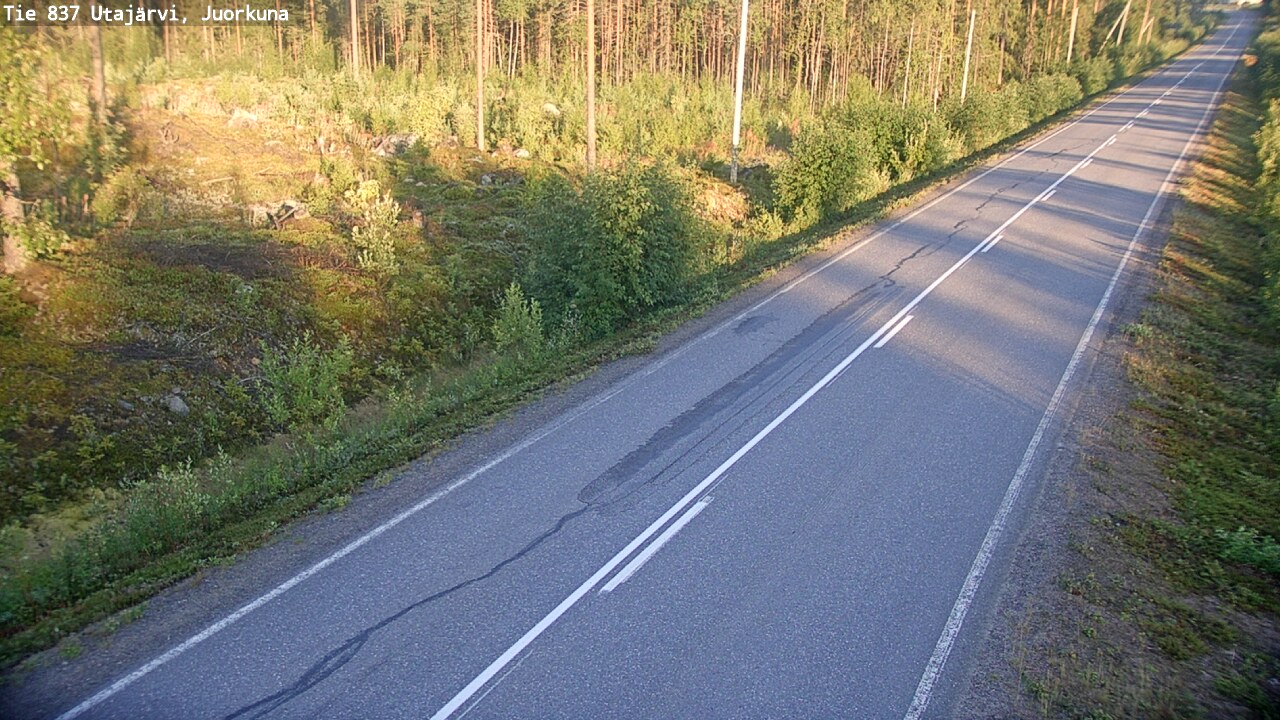 Weather Camera Image Road 837 Utajärvi, Juorkuna, Utajärvi, Pohjois-Pohjanmaa