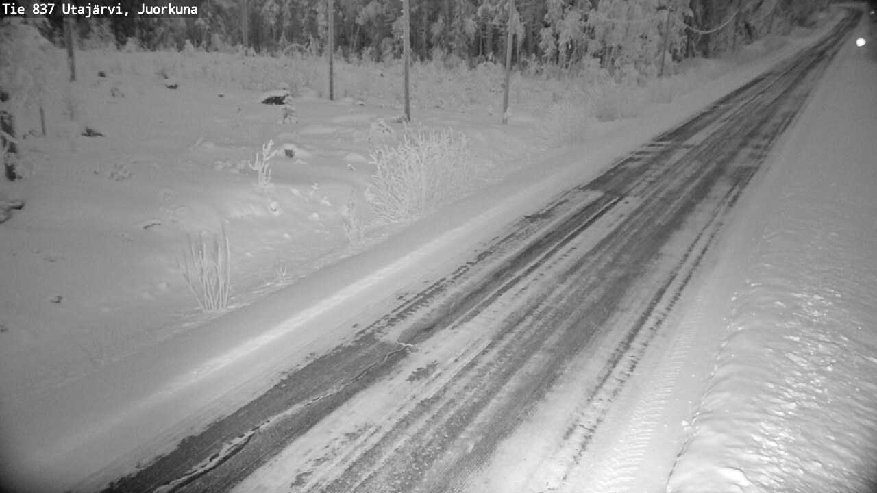 Weather Camera Image Road 837 Utajärvi, Juorkuna, Utajärvi, Pohjois-Pohjanmaa