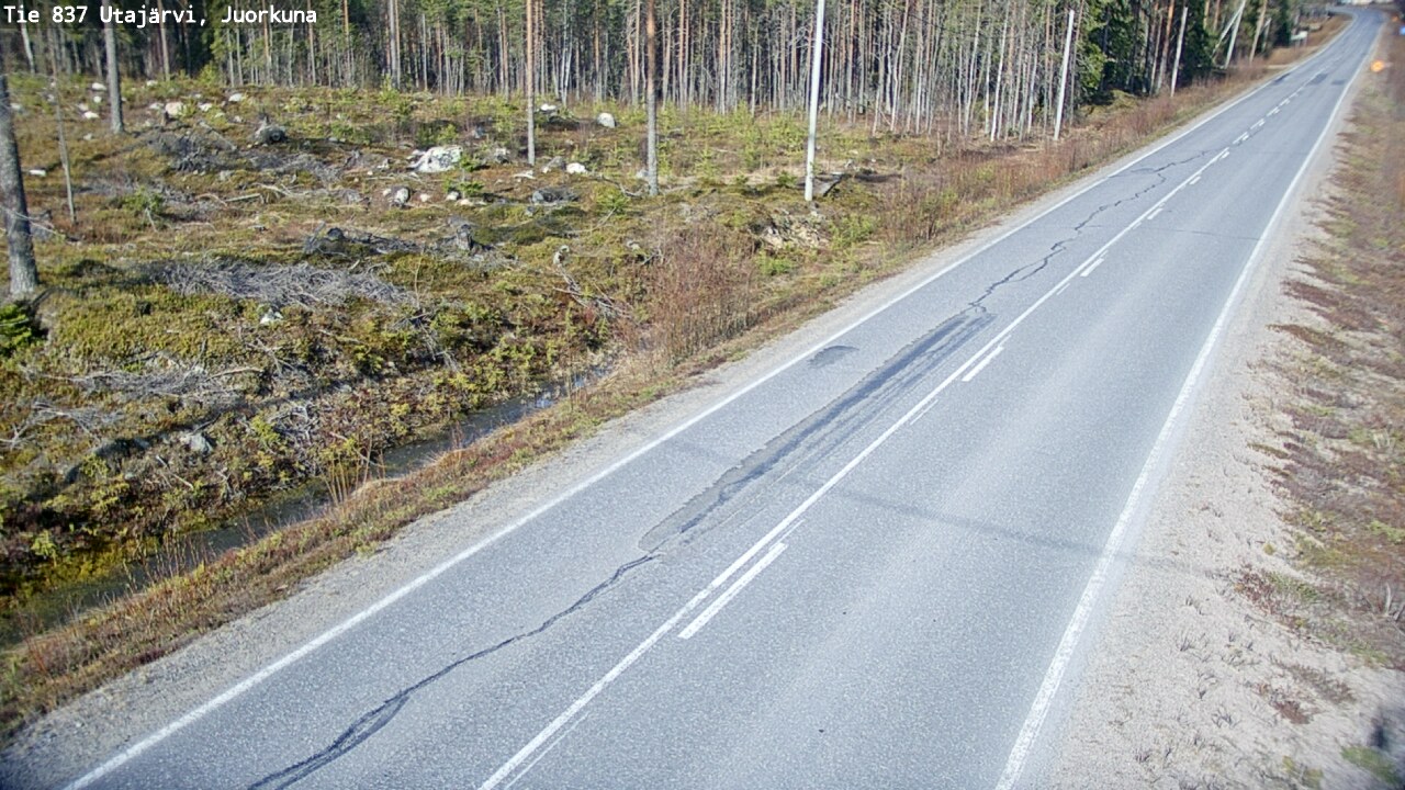 Kelikamerat Kuva Tie 837 Utajärvi, Juorkuna, Utajärvi, Pohjois-Pohjanmaa