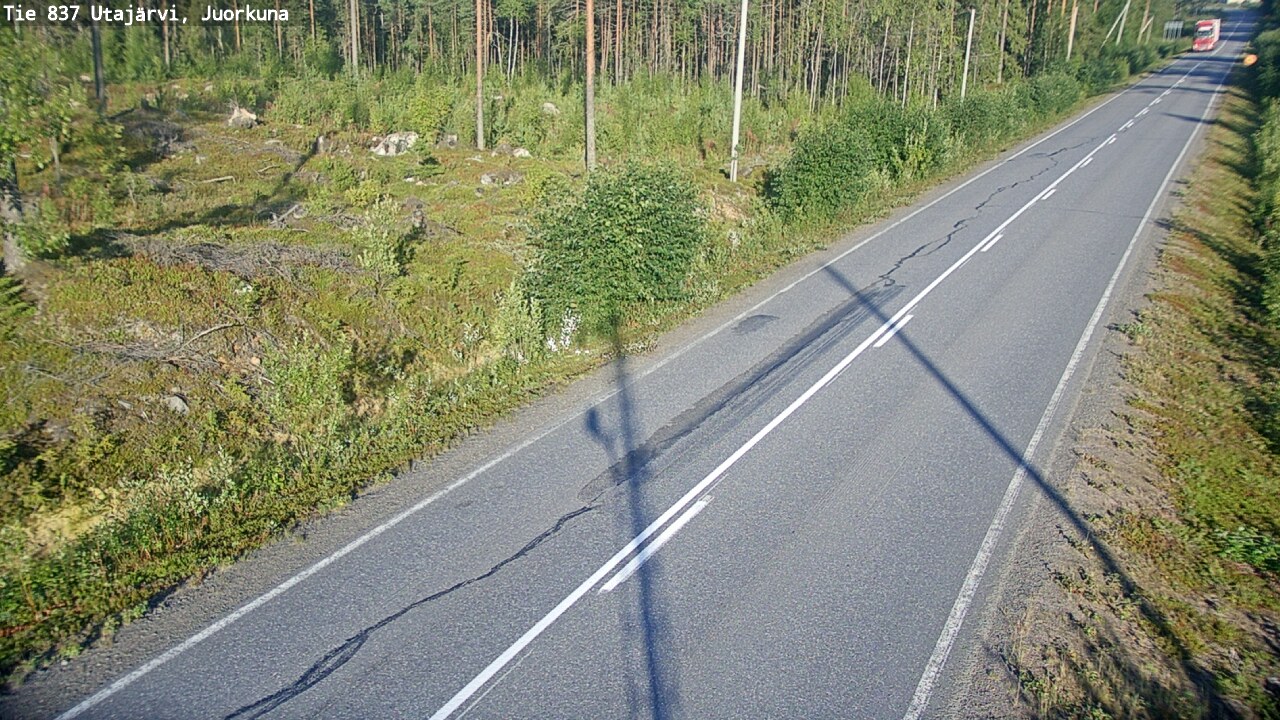 Weather Camera Image Road 837 Utajärvi, Juorkuna, Utajärvi, Pohjois-Pohjanmaa