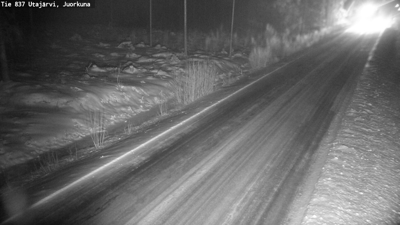 Weather Camera Image Väg 837 Utajärvi, Juorkuna, Utajärvi, Pohjois-Pohjanmaa