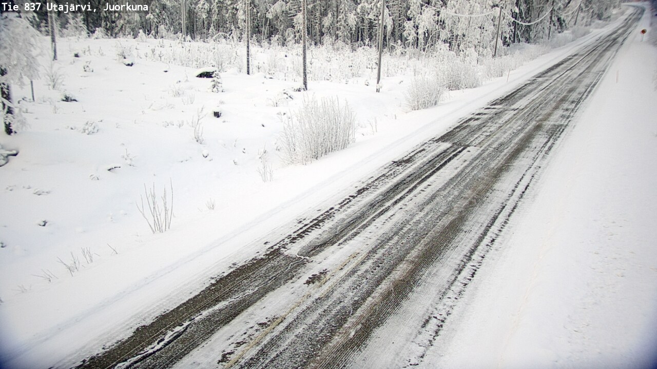 Weather Camera Image Road 837 Utajärvi, Juorkuna, Utajärvi, Pohjois-Pohjanmaa