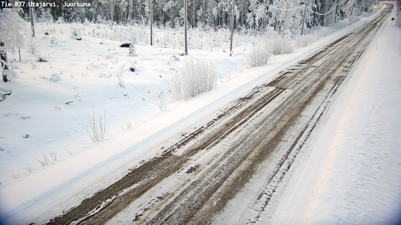 Weather Camera Image Road 837 Utajärvi, Juorkuna, Utajärvi, Pohjois-Pohjanmaa