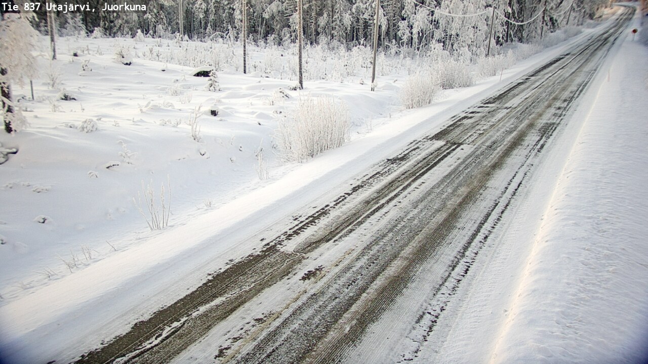 Weather Camera Image Road 837 Utajärvi, Juorkuna, Utajärvi, Pohjois-Pohjanmaa