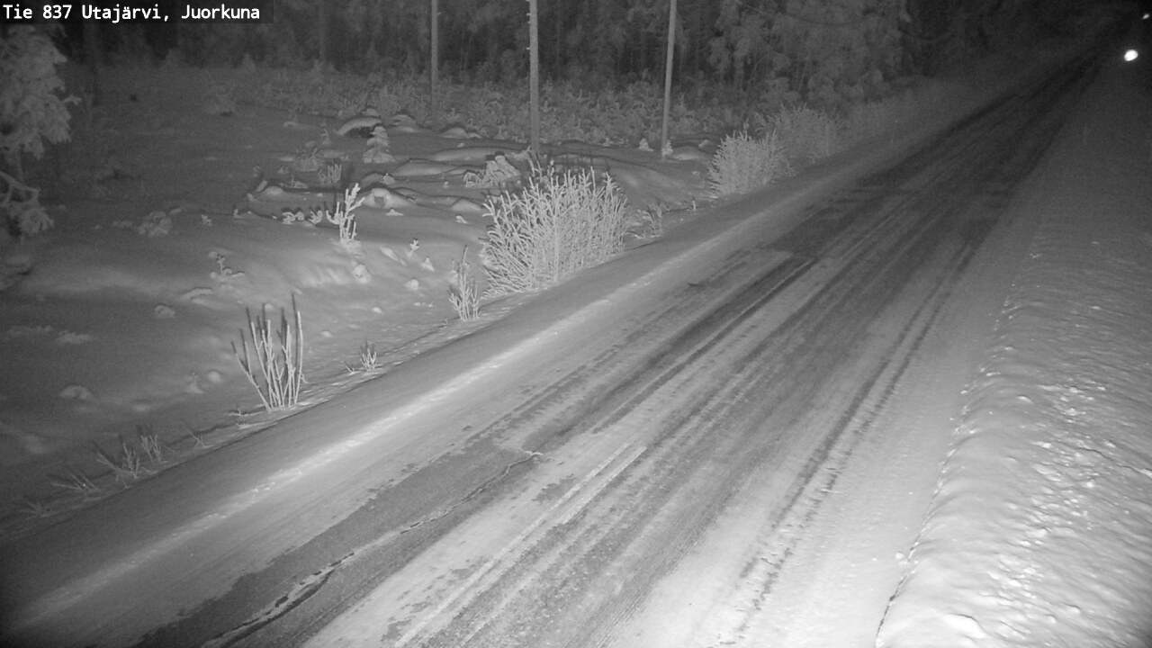 Weather Camera Image Road 837 Utajärvi, Juorkuna, Utajärvi, Pohjois-Pohjanmaa