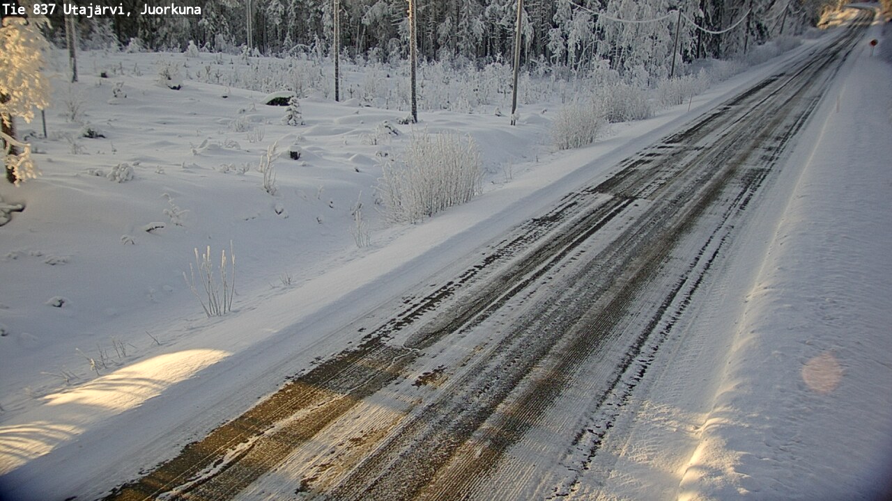 Weather Camera Image Road 837 Utajärvi, Juorkuna, Utajärvi, Pohjois-Pohjanmaa