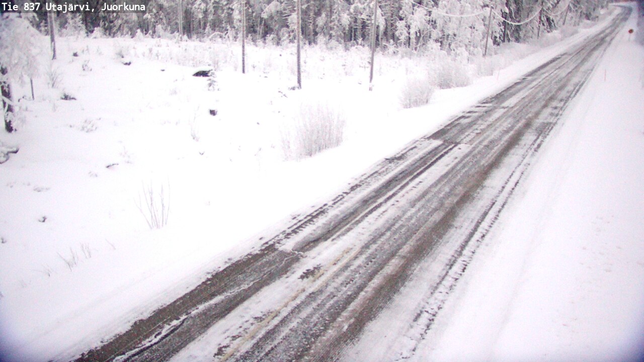 Weather Camera Image Road 837 Utajärvi, Juorkuna, Utajärvi, Pohjois-Pohjanmaa