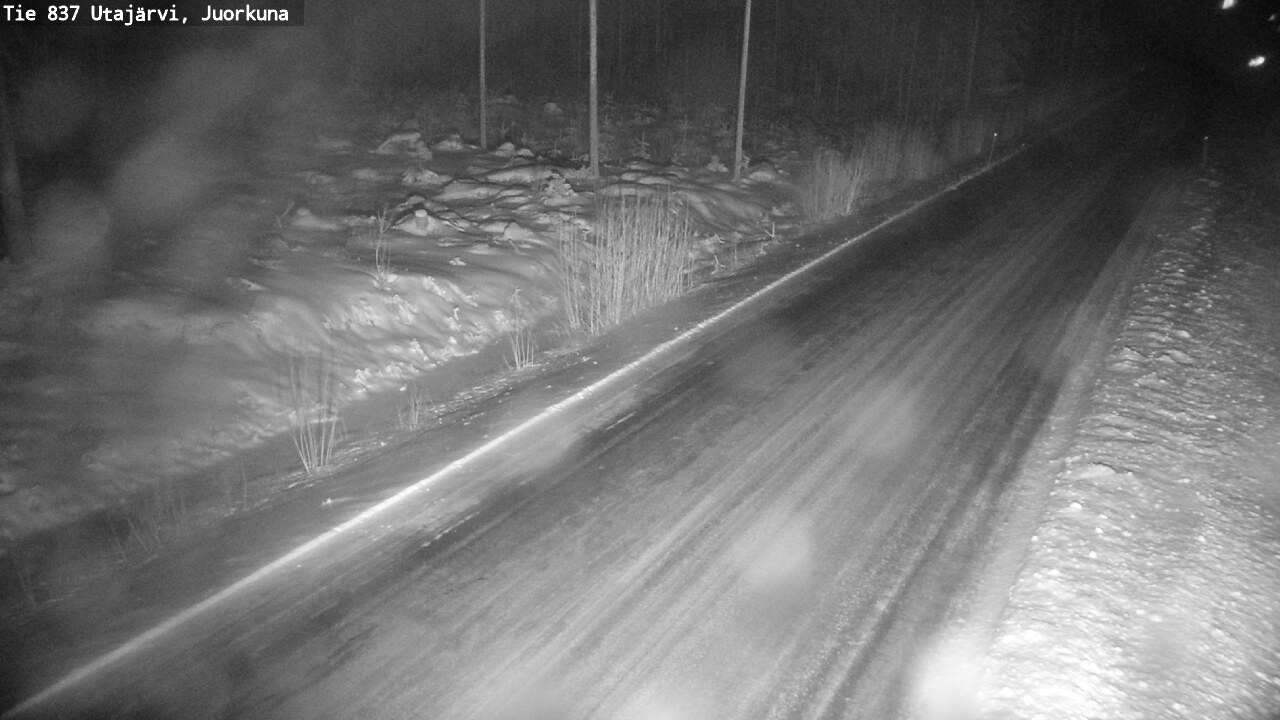 Weather Camera Image Väg 837 Utajärvi, Juorkuna, Utajärvi, Pohjois-Pohjanmaa