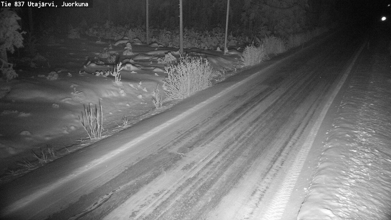 Weather Camera Image Road 837 Utajärvi, Juorkuna, Utajärvi, Pohjois-Pohjanmaa