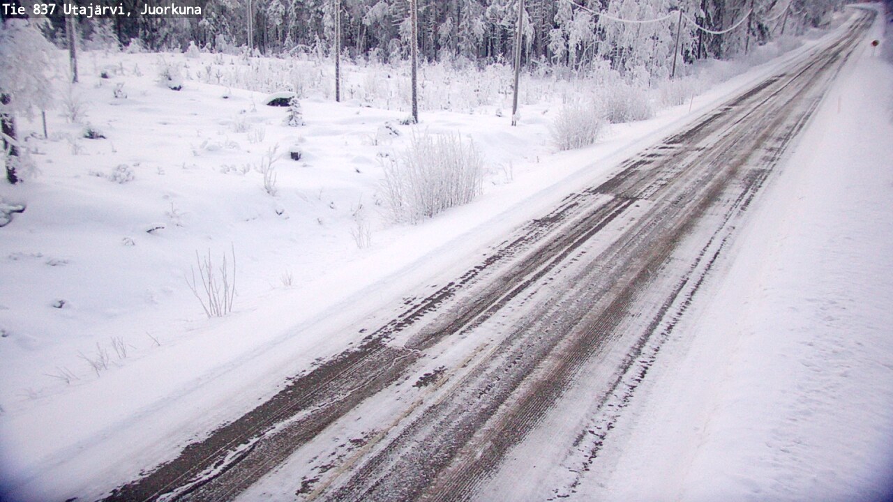 Weather Camera Image Road 837 Utajärvi, Juorkuna, Utajärvi, Pohjois-Pohjanmaa