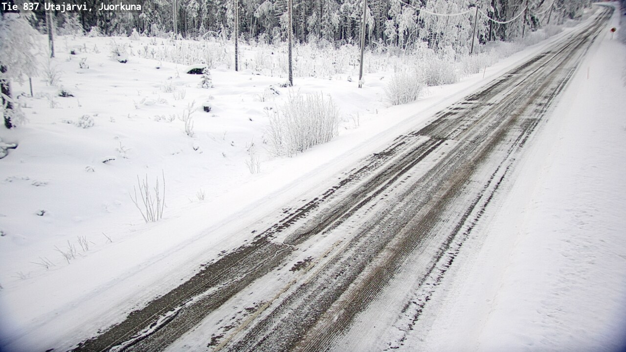 Weather Camera Image Road 837 Utajärvi, Juorkuna, Utajärvi, Pohjois-Pohjanmaa