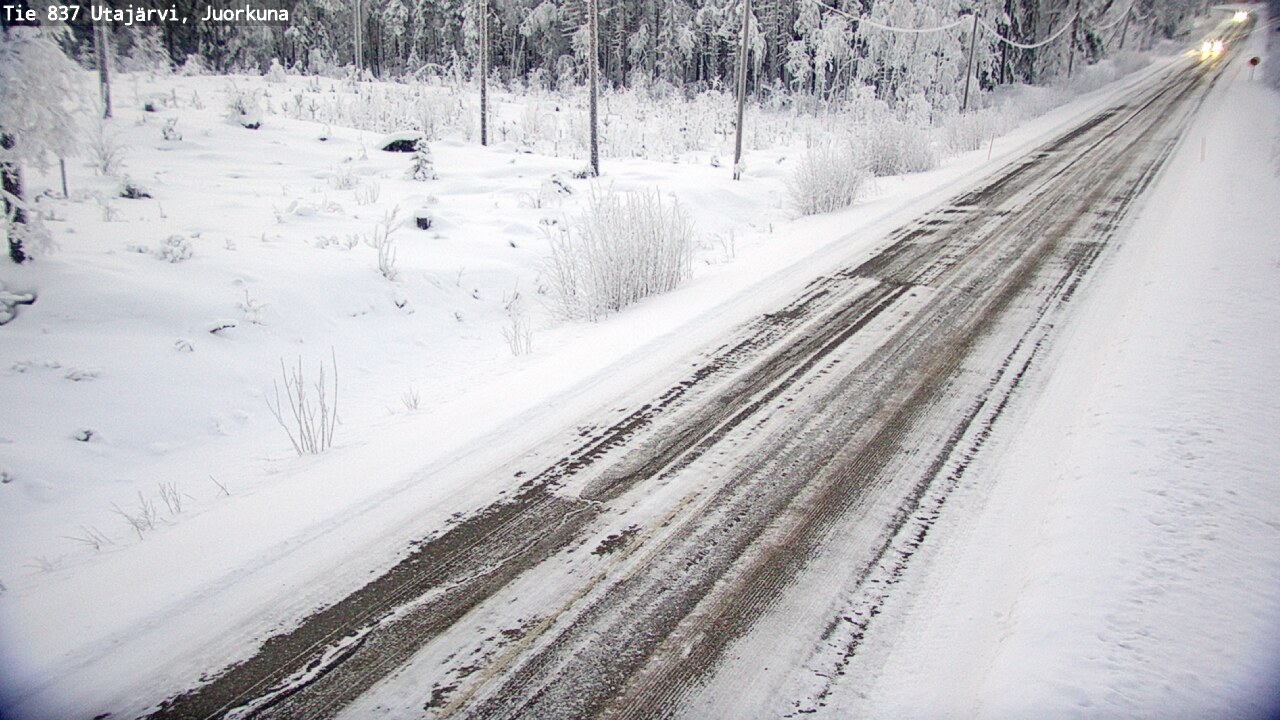 Weather Camera Image Road 837 Utajärvi, Juorkuna, Utajärvi, Pohjois-Pohjanmaa