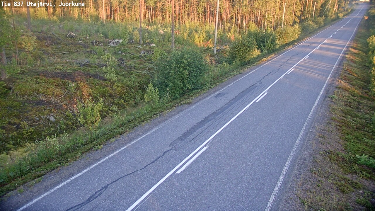 Weather Camera Image Road 837 Utajärvi, Juorkuna, Utajärvi, Pohjois-Pohjanmaa
