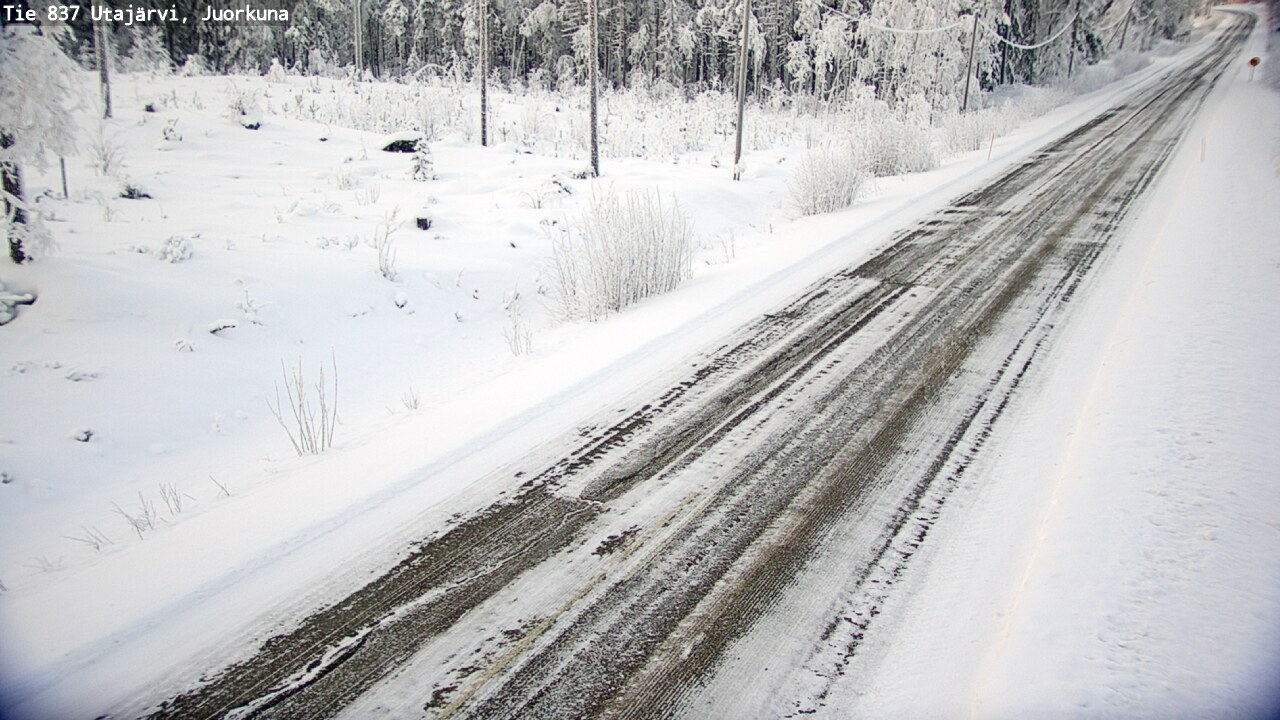 Weather Camera Image Road 837 Utajärvi, Juorkuna, Utajärvi, Pohjois-Pohjanmaa
