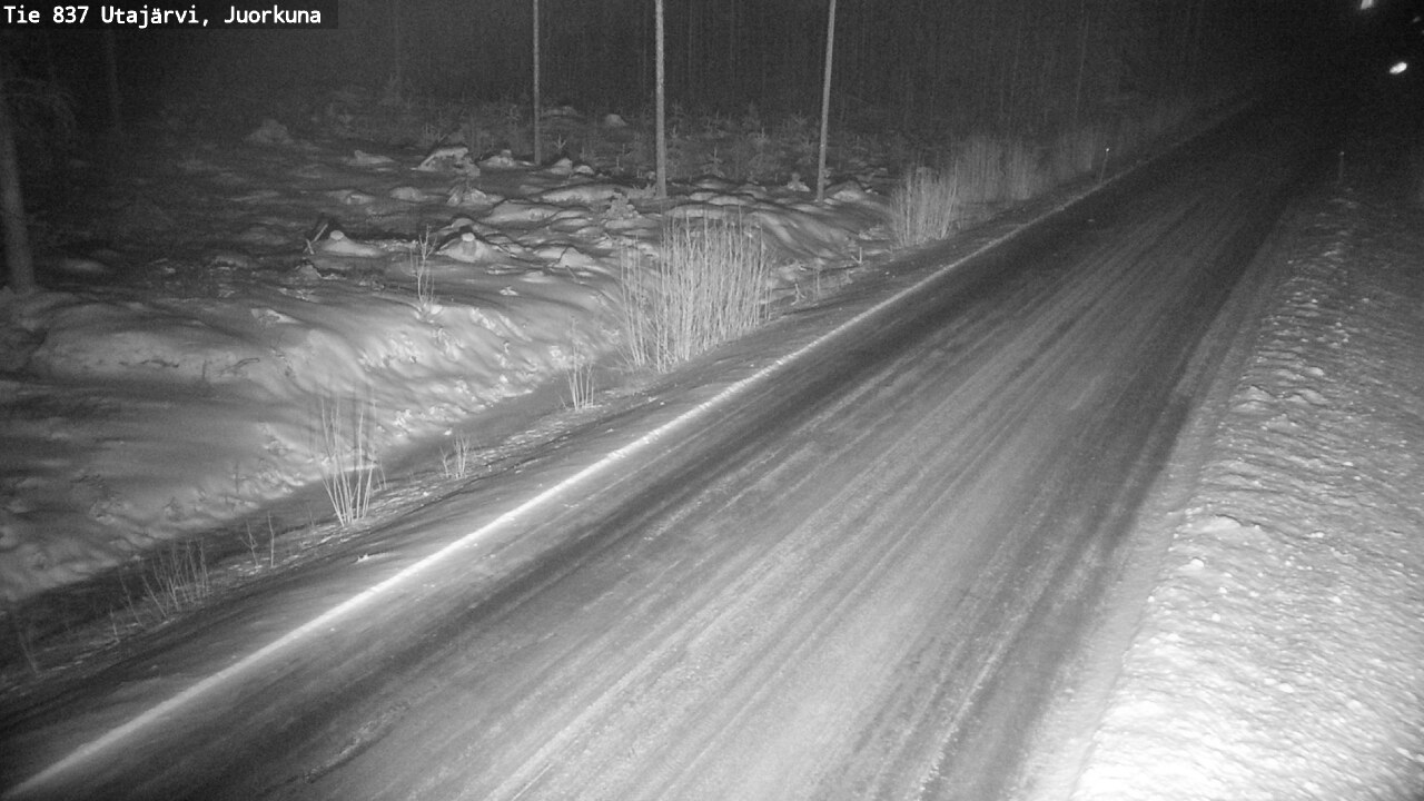 Weather Camera Image Väg 837 Utajärvi, Juorkuna, Utajärvi, Pohjois-Pohjanmaa