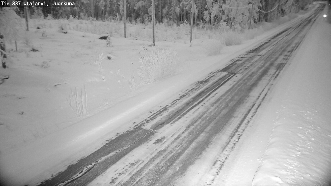 Weather Camera Image Road 837 Utajärvi, Juorkuna, Utajärvi, Pohjois-Pohjanmaa