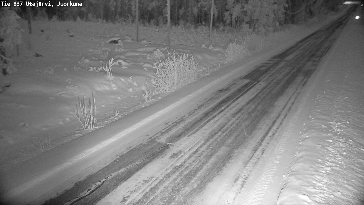 Weather Camera Image Road 837 Utajärvi, Juorkuna, Utajärvi, Pohjois-Pohjanmaa