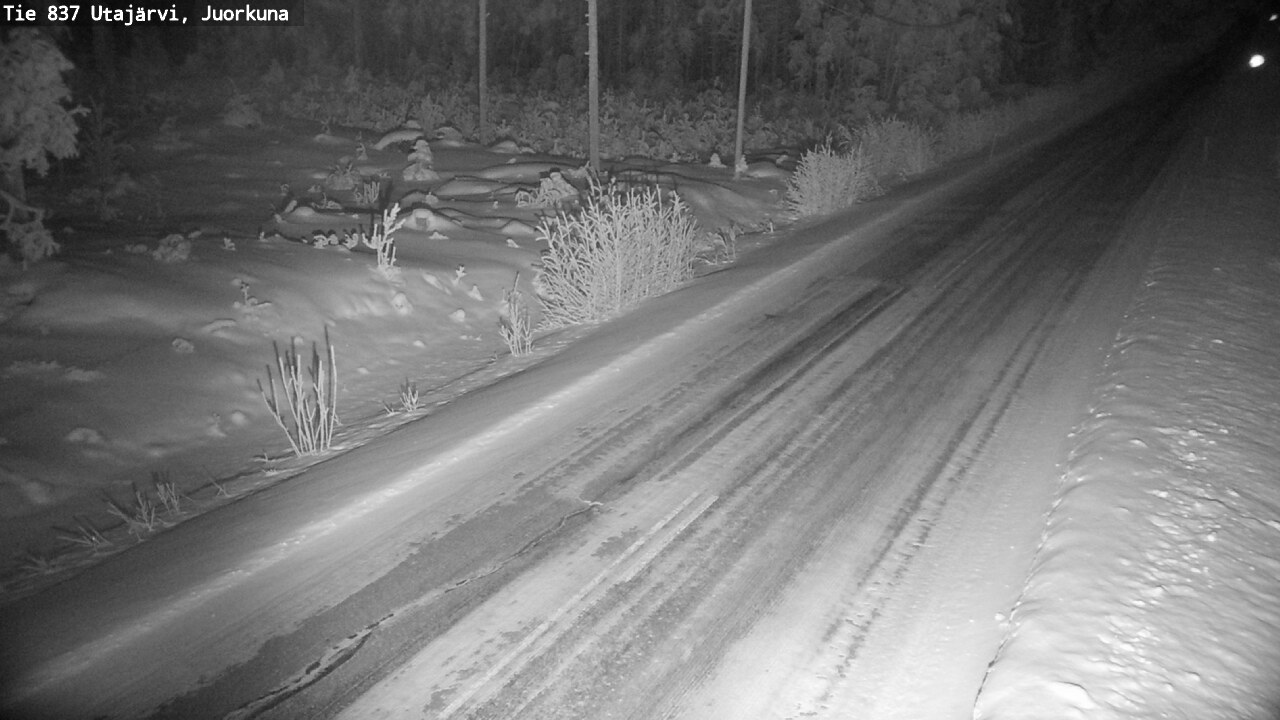 Weather Camera Image Road 837 Utajärvi, Juorkuna, Utajärvi, Pohjois-Pohjanmaa