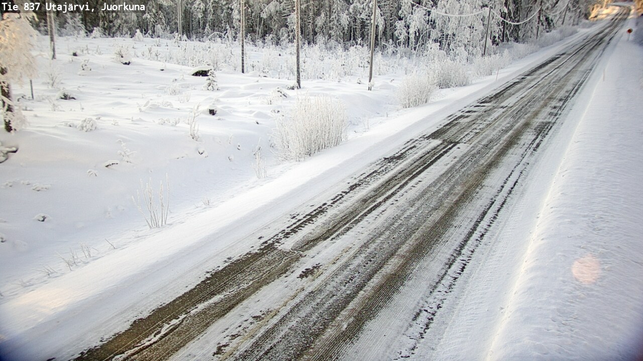 Weather Camera Image Road 837 Utajärvi, Juorkuna, Utajärvi, Pohjois-Pohjanmaa