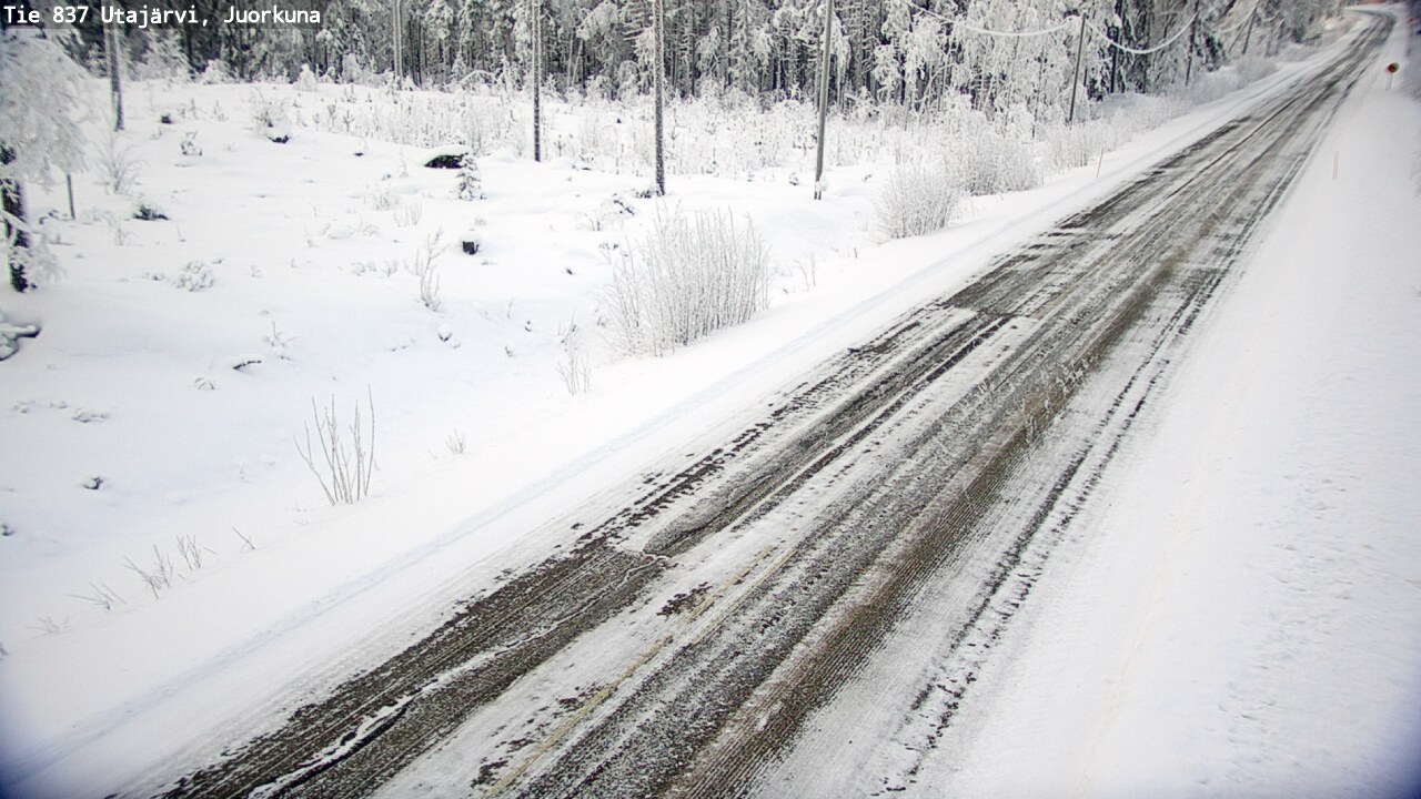 Weather Camera Image Road 837 Utajärvi, Juorkuna, Utajärvi, Pohjois-Pohjanmaa