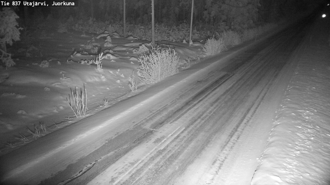 Weather Camera Image Road 837 Utajärvi, Juorkuna, Utajärvi, Pohjois-Pohjanmaa