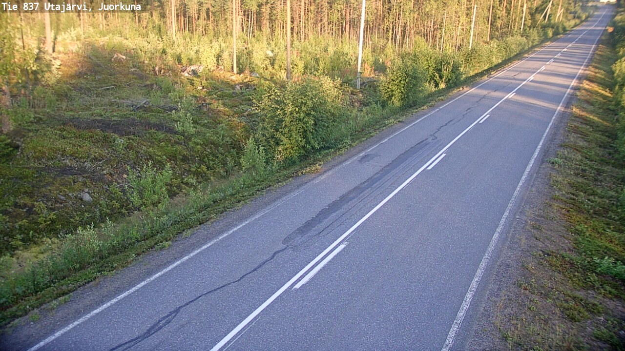 Weather Camera Image Road 837 Utajärvi, Juorkuna, Utajärvi, Pohjois-Pohjanmaa