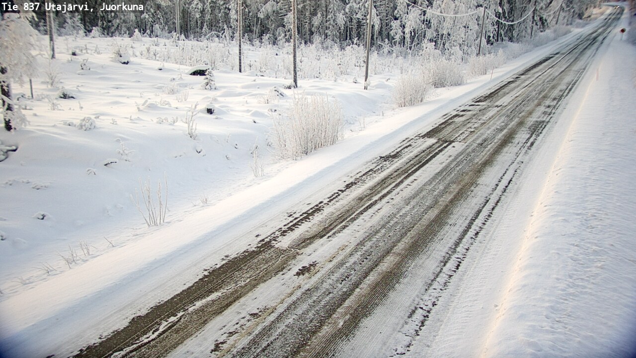 Weather Camera Image Road 837 Utajärvi, Juorkuna, Utajärvi, Pohjois-Pohjanmaa