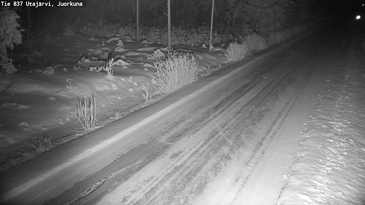 Weather Camera Image Road 837 Utajärvi, Juorkuna, Utajärvi, Pohjois-Pohjanmaa