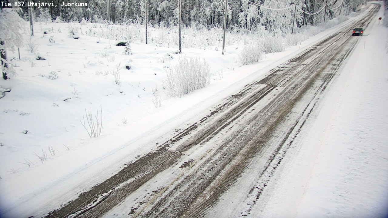Weather Camera Image Road 837 Utajärvi, Juorkuna, Utajärvi, Pohjois-Pohjanmaa