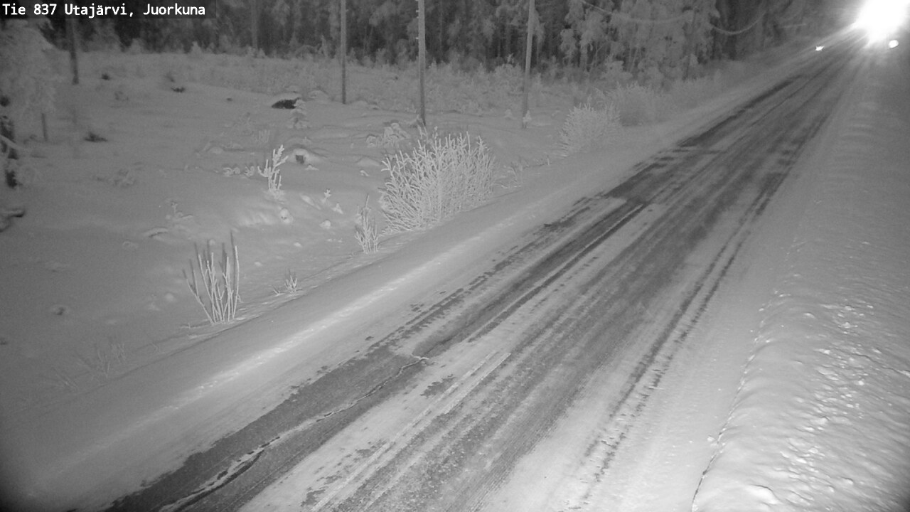 Weather Camera Image Road 837 Utajärvi, Juorkuna, Utajärvi, Pohjois-Pohjanmaa